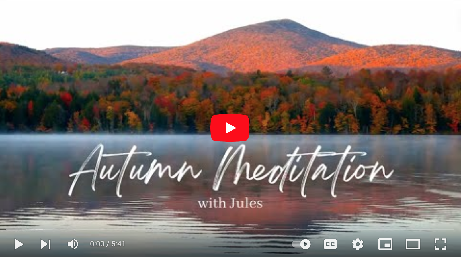 Autumn meditation on YouTube